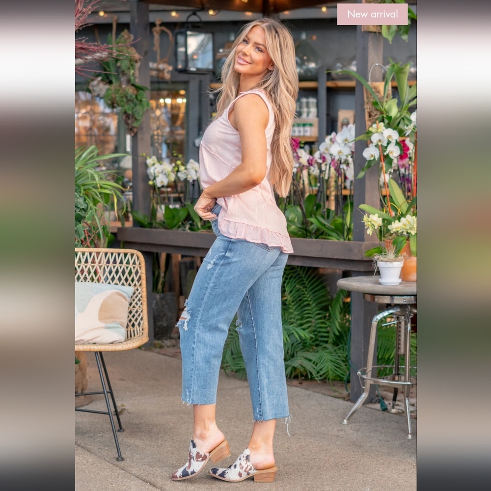 Judy Blue High Rise Wide Leg Crop Jeans